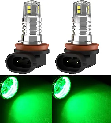 LED 20W H11 Green Two Bulbs Fog Light Replacement Upgrade Show Color Stock JDM • $25.50
