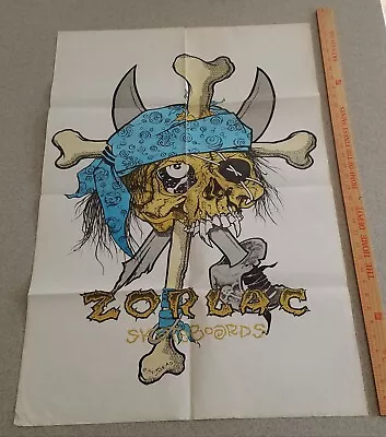 Zorlac Metallica 1986 Skateboard Pirate 1 Folded Poster Pushead Rare!!! • $124.95