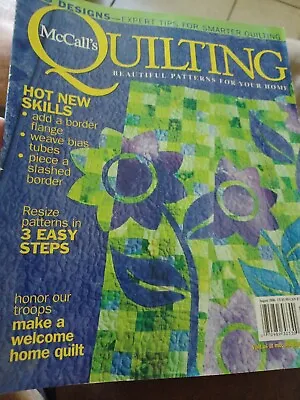 McCalls Quilting Magazine Sewing Patterns August 2006 18 Quilt Patterns • $15.50