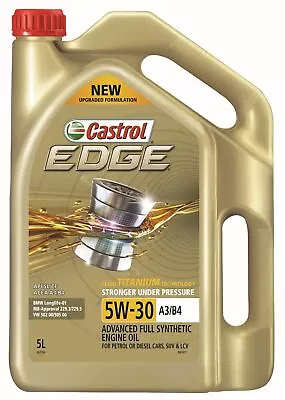 $71.95 • Buy Castrol EDGE 5W-30 A3 B4 Engine Oil 5L 3421196 Fits Mazda 3 2.0 (BK), 2.0 (BL...