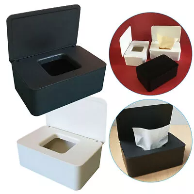 £4.71 • Buy 1xTissue Box Holder Wet Wipes Dispenser Paper Storage Case With Lid Home Office