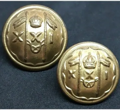 21st Lancers Empress 0f Indias 22mm & 20mm Military Buttons By Brooks Woolwich • $25.25