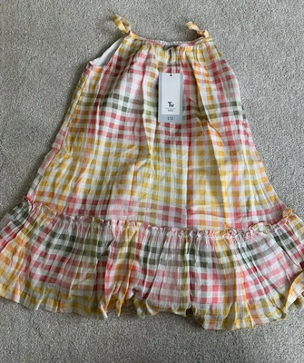 £3.50 • Buy BNWT TU Girls Check Rainbow Gingham Dress 4-5 Years