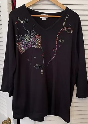 Mardi Gras Embellished Blouse Ladies Size Xl • $15