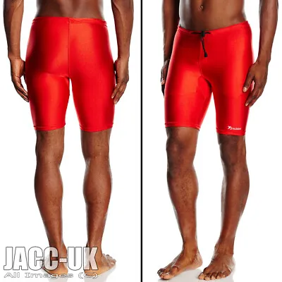 NEW XXL / 42-44  Mens RED Lycra Shorts Base Layer Cycle Football Running Jammer • £7.50