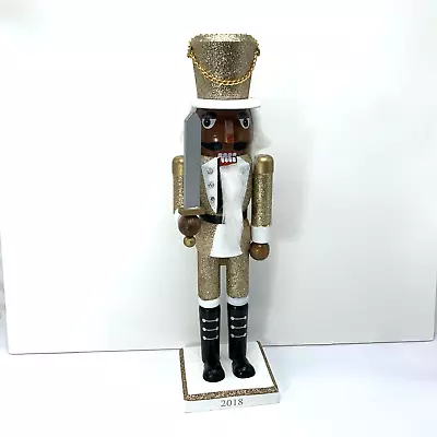 2018 Wondershop Target African American Gold Soldier Guard Wood Nutcracker • $39.99