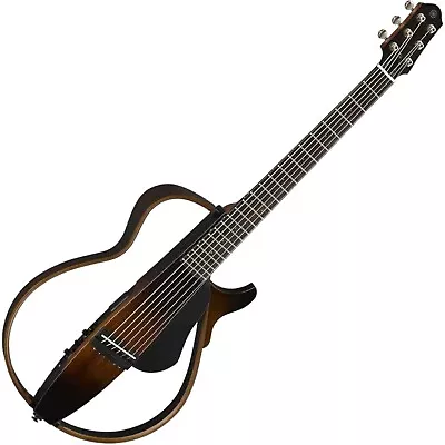 Yamaha Silent Acoustic Electric Guitar SLG200S TBS Brown Steel String USED • $485.14
