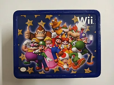 Nintendo Wii Mario Party Blue Lunch Box (Tin) Lunchbox Game Accessory Storage • $14.30