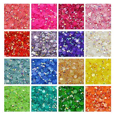 3/4mm Iridescent AB Diamantes Rhinestones Embellishments Gems Decoden Nail Art • £1.29