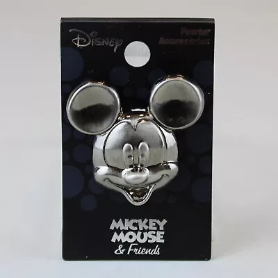 Mickey Mouse Head (Mickey & Friends) Disney 1.5  Deluxe Pewter Lapel Pin • $11.99