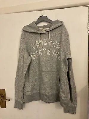 £3 • Buy Used H&M LOGG Jumper Hood Size L Forever Whatever Grey