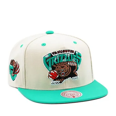 Mitchell & Ness Vancouver Grizzlies Snapback Hat Cap - Off White/Side Patch • $35.90