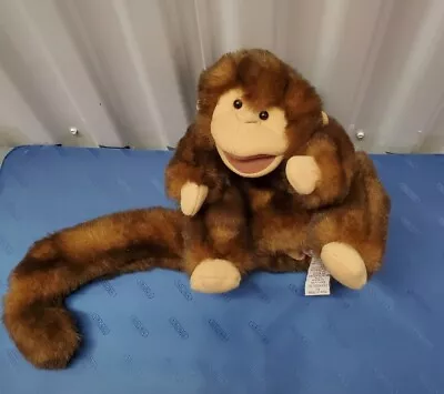 Folkmanis Folktails 10  Brown Monkey Plush Hand Puppet Animal Long Tail Mint • $13.99