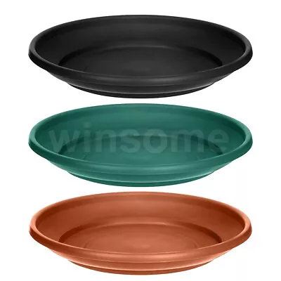 £3.49 • Buy 20/27/32/43cm Round Heavy Duty Plastic Plant Pots Saucer Planter Base Water Tray