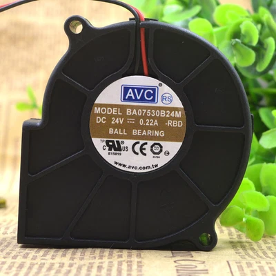 $20.70 • Buy 1pc AVC BA07530B24M 24V 0.22A 7530 7.5CM 2-wire Turbo Cooling Fan