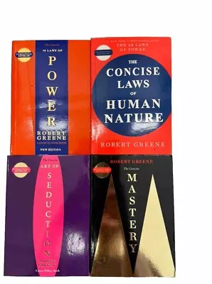 Robert Greene 4 Books Collection Set [CONCISE 48 Laws Power Seduction Mastery • $25