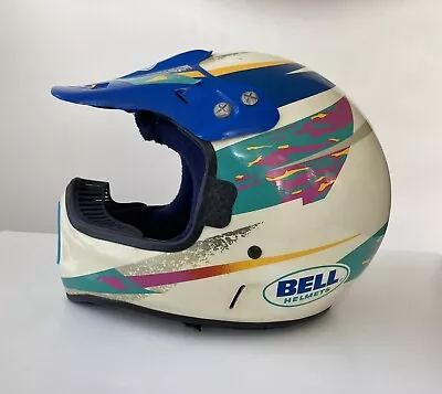 Vintage 80s Bell Helmets Moto X Sport Motorcycle Helmet Rare Radical • $215