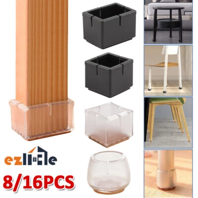 $10.99 • Buy 8/16X Cover Chair Feet Furniture Leg Table Floor Protector CapSquare