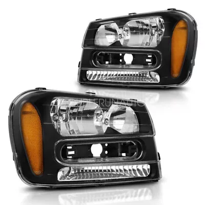 Pair Headlights For TrailBlazer 2002-2009 Halogen Headlamps Left+Right Assembly • $74.99