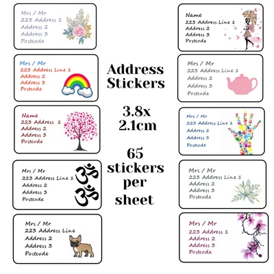 £2.20 • Buy 65- Personalised- ADDRESS BUSINESS REPLY STICKERS Labels- 3.8 X 2.1cm (N4)