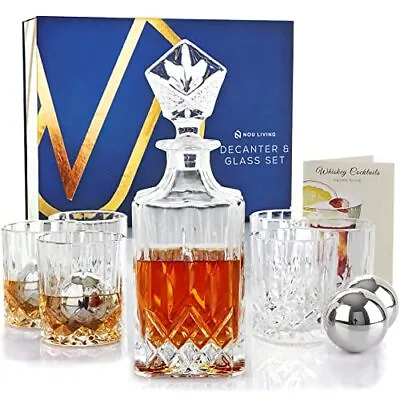 Nou Living 11 Pc Crystal Whisky Set With Glasses Elegant Whisky Set For Men • $33.88