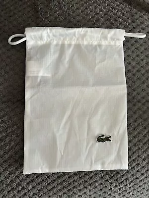 Lacoste Drawstring Swim Bag White Unisex • £4