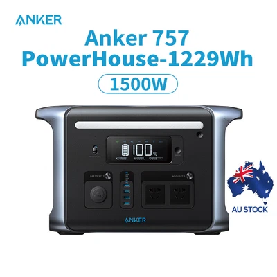 $1979.10 • Buy Anker 757 Portable Power Station, Powerhouse 1229Wh,1500W AC Outlets For Camping