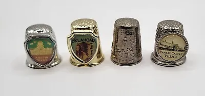 Lot Of Four Vintage Metal Thimbles In Near Good Condition • $5