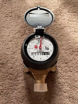 Badger Model 25 Water Meter 5/8  X 3/4  US Gallon With Meter Couplings Lead Free • $185