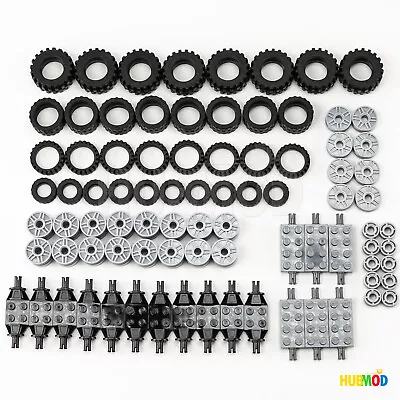 Genuine Lego City Technic - Wheel Tire And Axle Set Lot - 85 Pieces Car Truck • $45.34