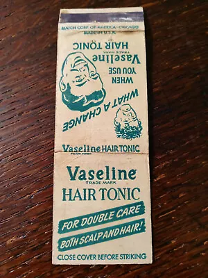 Vintage Matchcover: Vaseline Hair Tonic • $4.99