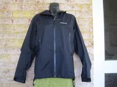 Patagonia Small Black Gore-Tex Hood Full Zip Rain Jacket Paclite Seam Sealed • $65