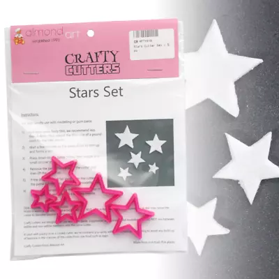 Stars Icing Cutter Set 5/pc Cake Decorating Crafting • £4.75