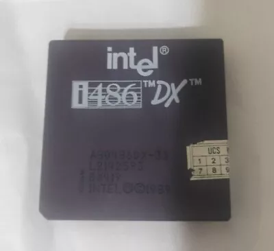 Intel I486 DX 33MHz Ceramic Socket 168 CPU Processor *pins Straight And Intact* • $60