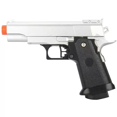 230 FPS SILVER M1911 METAL COMPACT AIRSOFT SPRING PISTOL HAND GUN W/ 6mm BB BBs • $9.95
