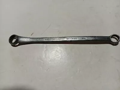 1930s VLCHEK 9/16  & 5/8  Offset Box End Wrench. Alloy Steel. # WBH1820. USA. • $11.99