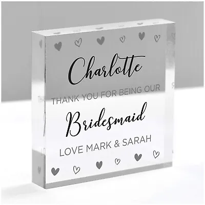 Bridesmaid Thank You Gifts Personalised Maid Of Honour Flower Girl Bridal Party • £9.99