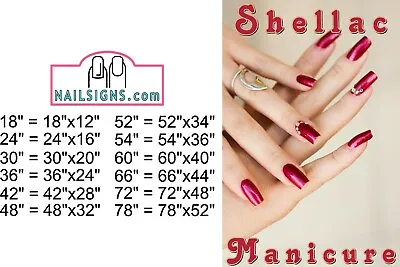 Manicure 29 Perforated Mesh See Through Window Poster Nail Sign Shellac Vertical • £38.56