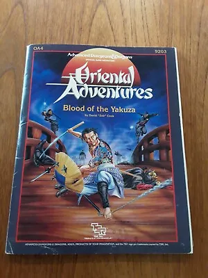 Blood Of The Yakuza - OA4 Oriental Adventures AD&D 2nd Edition TSR 9203 W/ Map • $50