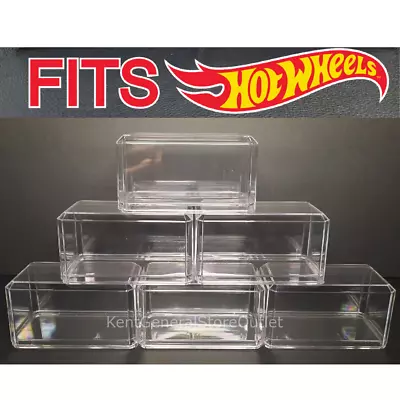 Diecast Clear Display Case For 1:64 Scale Model Cars 6 Pack Lot Fits HOT WHEELS • $20.99