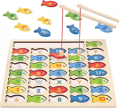 Diaodey Wooden Magnetic Fishing Game For Toddlers Montessori Fine Motor Skills  • $23.45