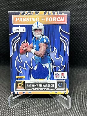 2023 Peyton Manning Anthony Richardson Donruss Passing The Torch Jersey RC /199 • $1