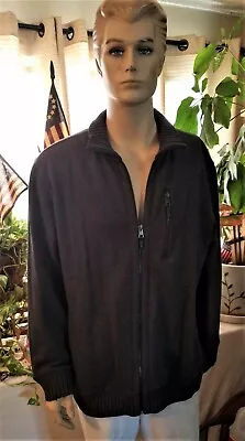 Calvin Klein Full Zip Jacket Men's Large Gray Long Sleeve Casual Very Nice  • $38.48