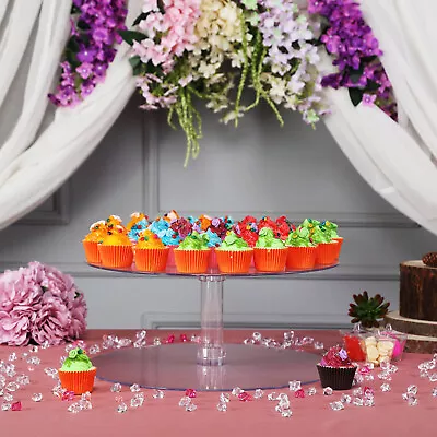 CAKE STAND 1 Tier 18  Clear Cupcakes Wedding Birthday Party Catering WHOLESALE • $26.55