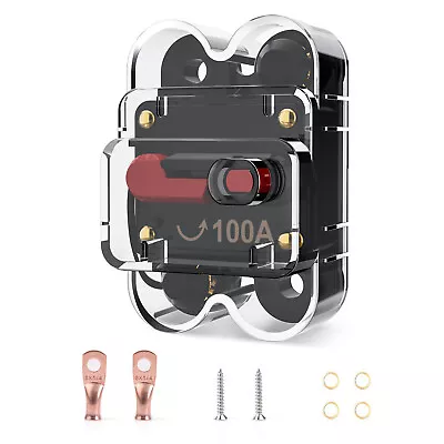 100 Amp Car Audio Circuit Breaker Fuse Holder Reset Switch Car Truck Marine 12v • $21.99