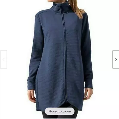 Mondetta Womens Ottoman Long Jacket (Iron Blue SMALL) NWT • $16.06