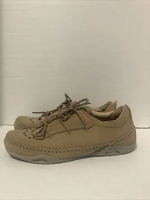 Michelle K Womens Shoes- Size 6.5-Tan Suede Leather SN32090 Euc Free Shipping • $29.99