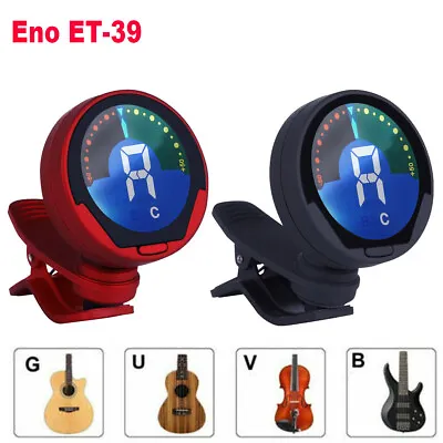 $18.39 • Buy Eno ET-39 Clip On Digital Tuner Guitar/Bass/Ukulele/Violin/Chromatic Tuners