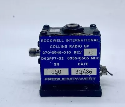 Frequency West Microwave Oscillator D63pf7-02 6355-6505mhz • $75