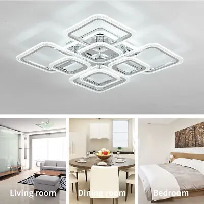 Modern LED Ceiling Light Chandelier Dimmable Pendant Fixture Lamp Living Room UK • £72.99